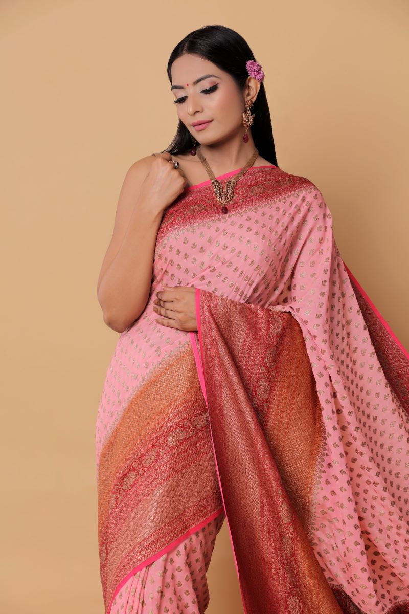 pink-banarasi-georgette-silk-sarees