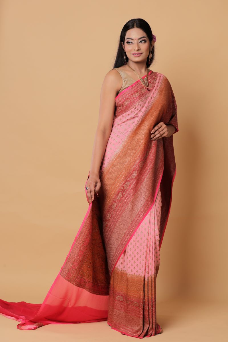 banarasi-Georgette-silk-zari-border-silk-saree