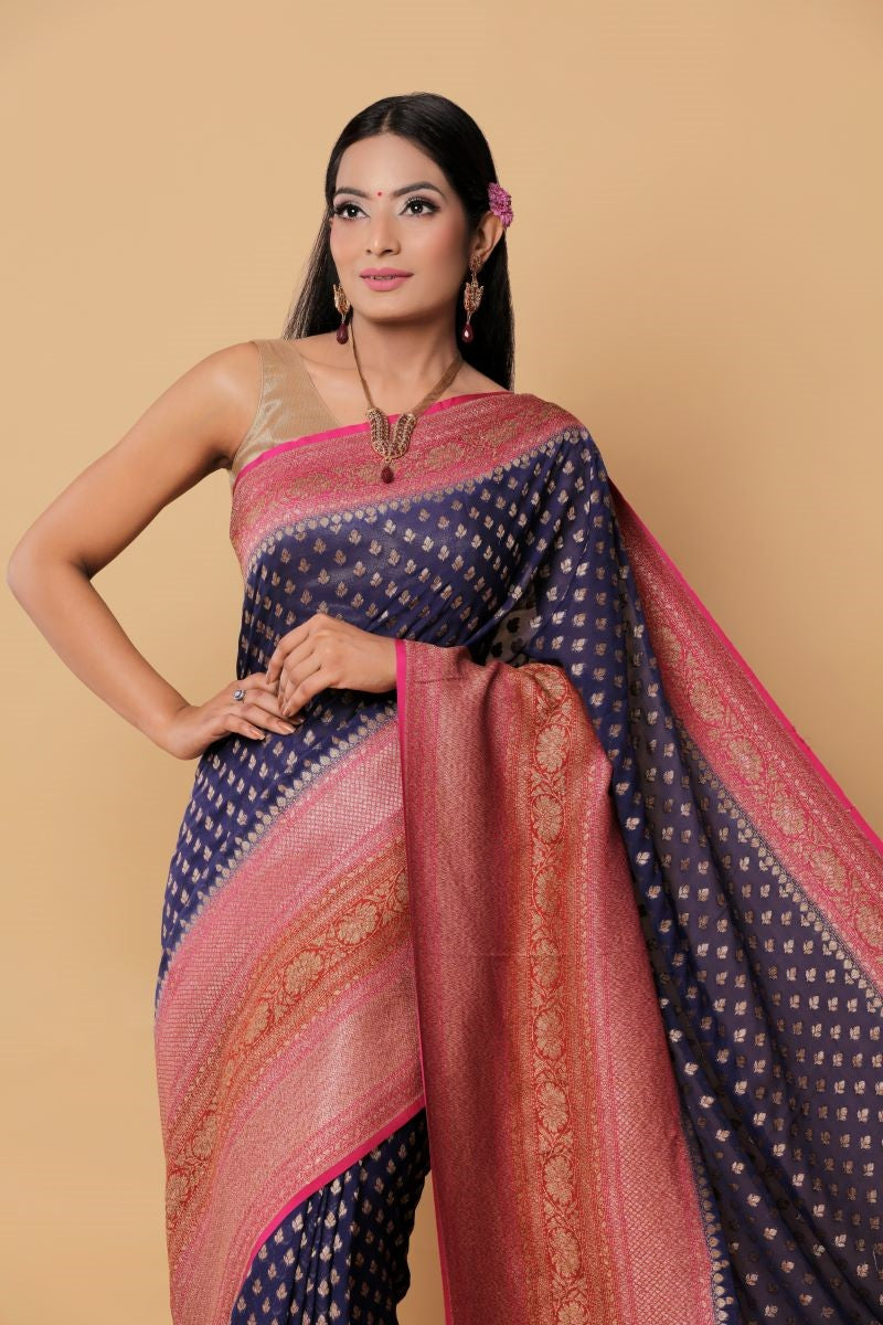 banarasi-georgette-silk-zari-border-sarees