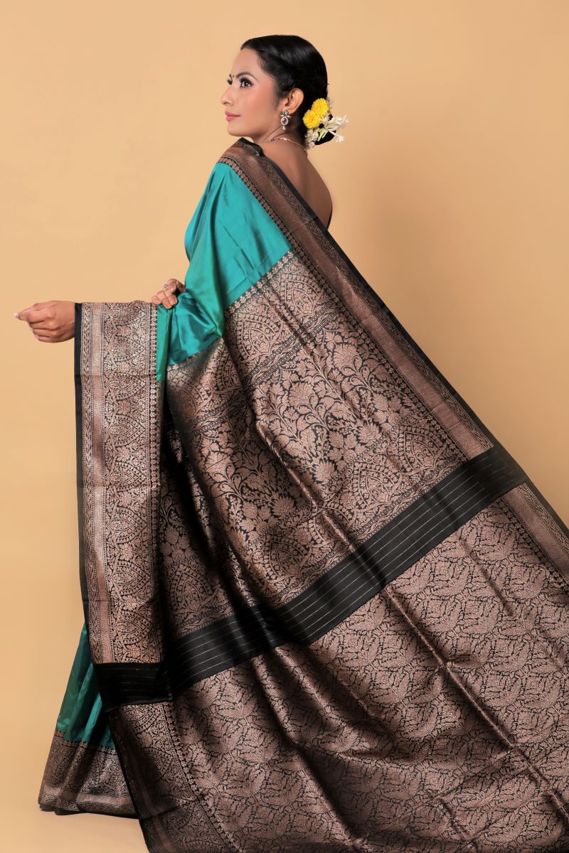 Green-handloom-banarasi-silk-saree