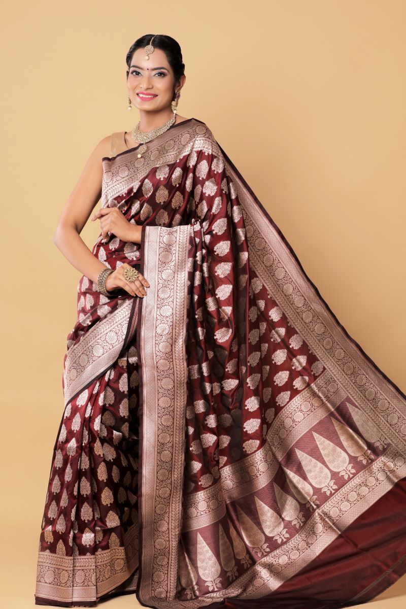 wine-Banarasi-Katan-Silk-Saree