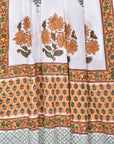 Mustard White Aztec / Cotton | Sanganeri | 3 Pcs Suit - Handcrafted Home decor and Lifestyle Products