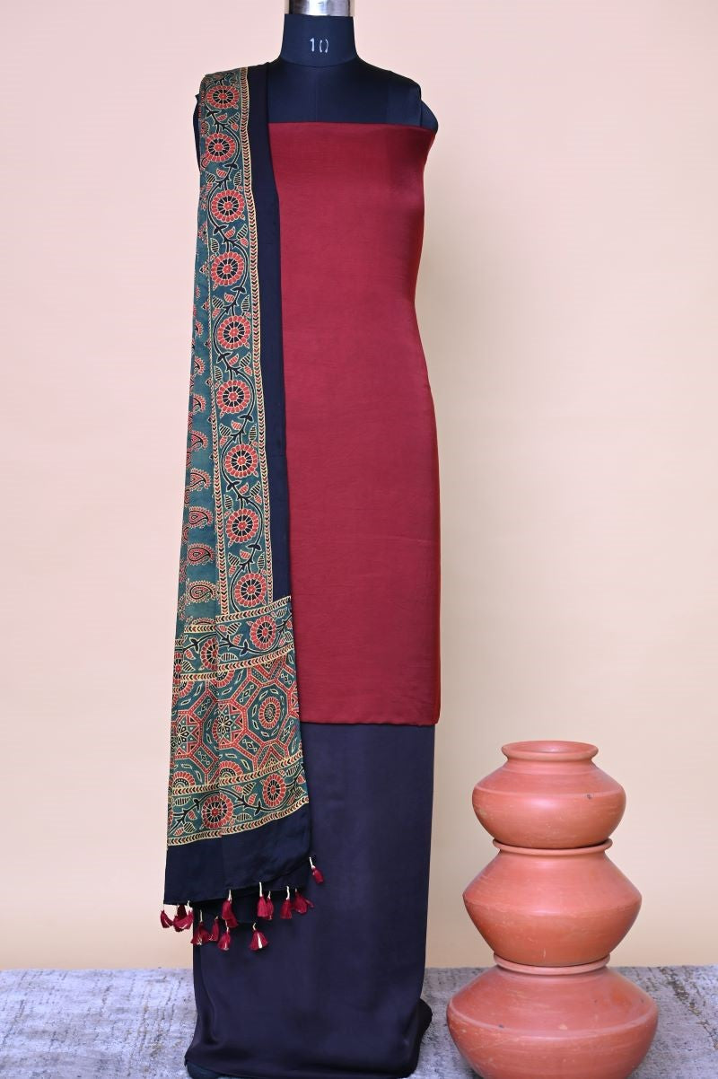 ajrakh-modal-silk-dupatta