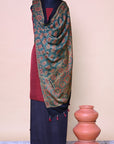 green-Modal-silk-ajrakh-print-dupatta