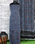 Indigo Kamal Unstitched Modal Silk Ajrakh Print Suit