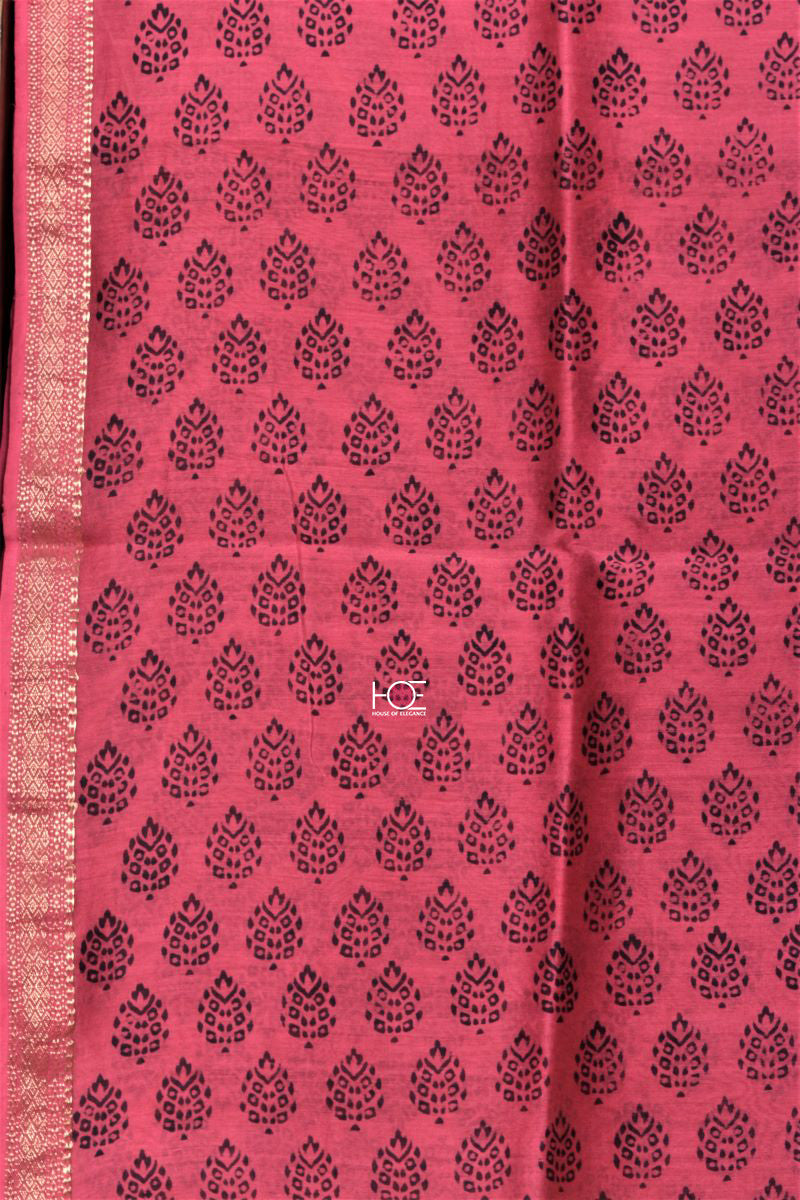 Mauve Impression / SiCo | Maheshwari Bagh | 3 Pcs Suit - Handcrafted Home decor and Lifestyle Products