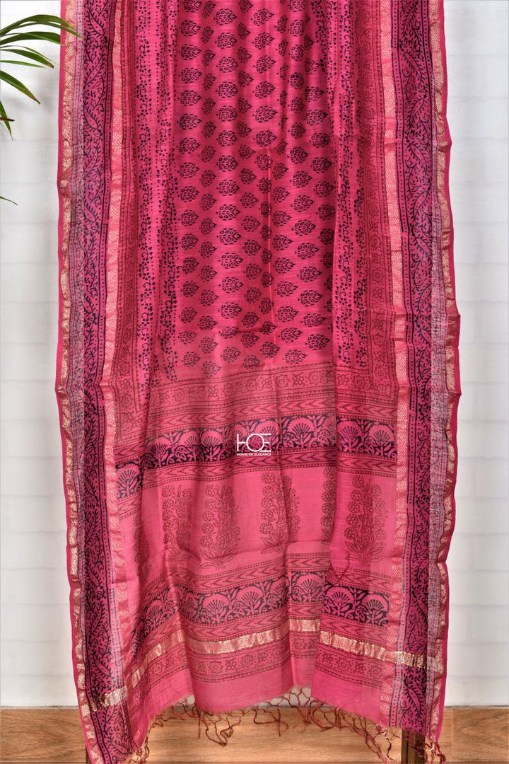 Mauve Impression / SiCo | Maheshwari Bagh | 3 Pcs Suit - Handcrafted Home decor and Lifestyle Products