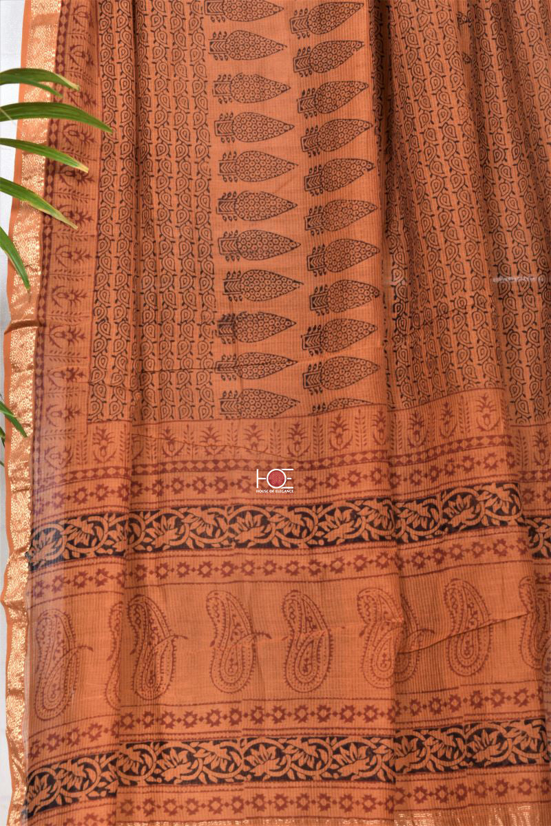Dusky Yellow / SiCo | Maheshwari Bagh | 3 Pcs Suit - Handcrafted Home decor and Lifestyle Products