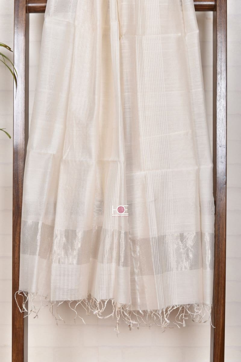 White Splendor / SiCo | Maheshwari Dupatta - Handcrafted Home decor and Lifestyle Products