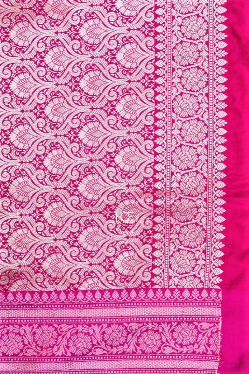 Pink Blush / Jamawar Tanchoi Silk | Banarasi Saree - Handcrafted Home decor and Lifestyle Products