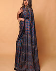 Blue Modal Silk Saree