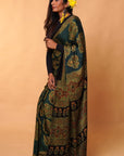 Modal Silk Ajrakh Saree