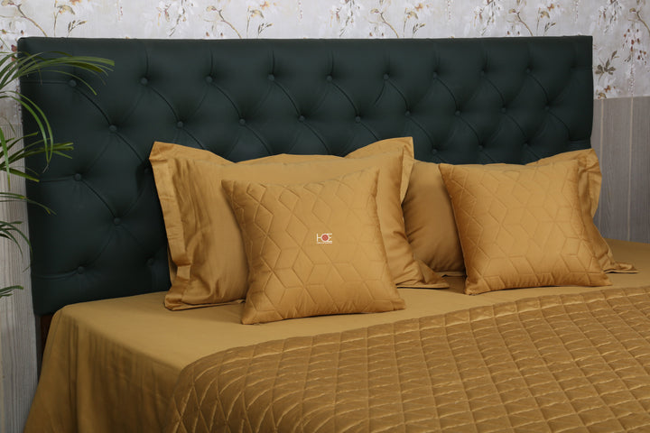 Mustard-400-Thread-Count-Bed-Linen-Plain-Bedsheet-Set