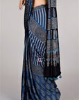 Ajrakh-print-saree-traditional-silk-saree 