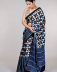 Indigo-Modal-Silk-Ajrakh-Saree