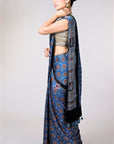 Ajrakh Modal Silk Saree