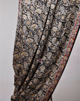 Kalamkari Hand Block Printed Modal Silk Saree - From Telangana