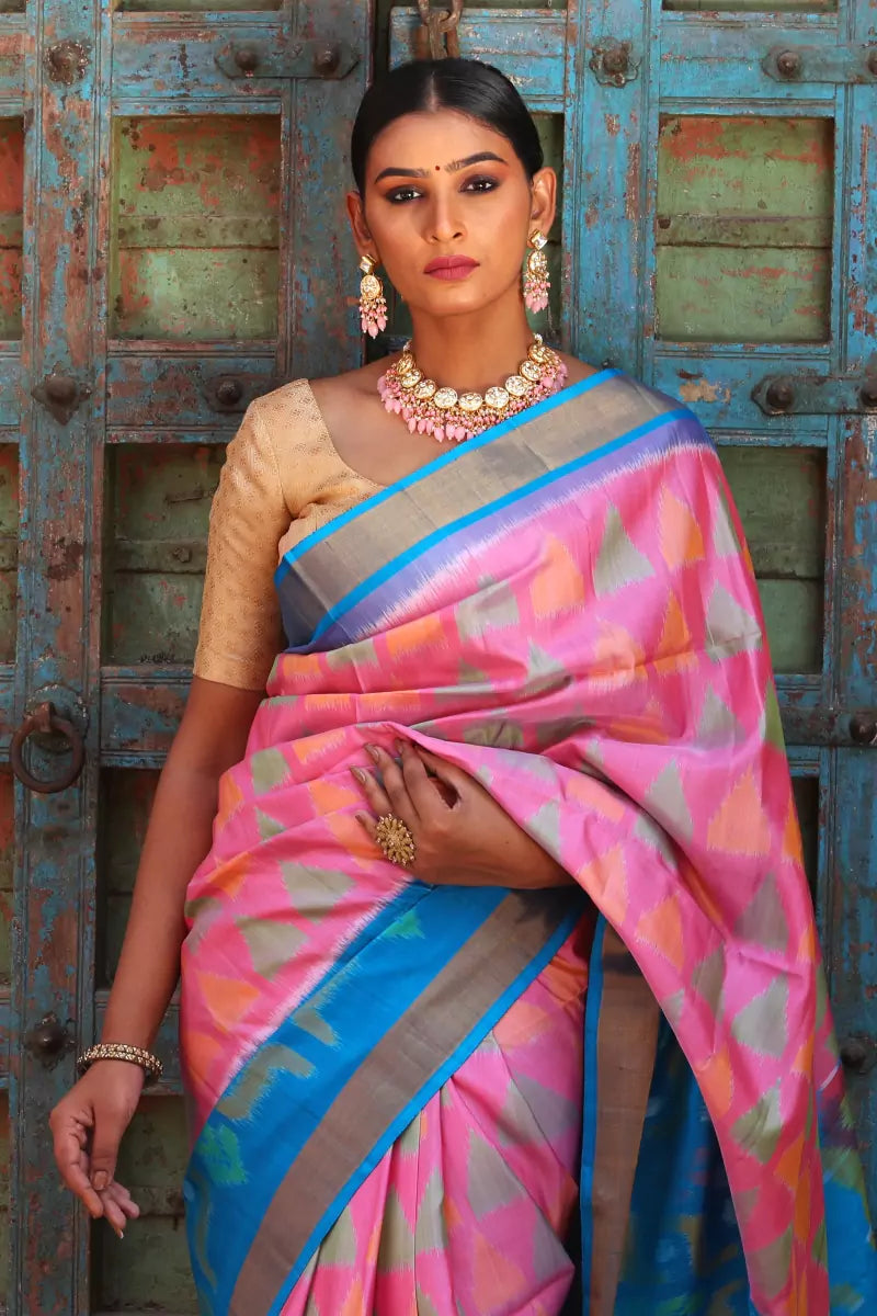 Handloom Pochampally Ikat Silk Saree 