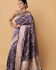 Silver Blue Banarasi Saree