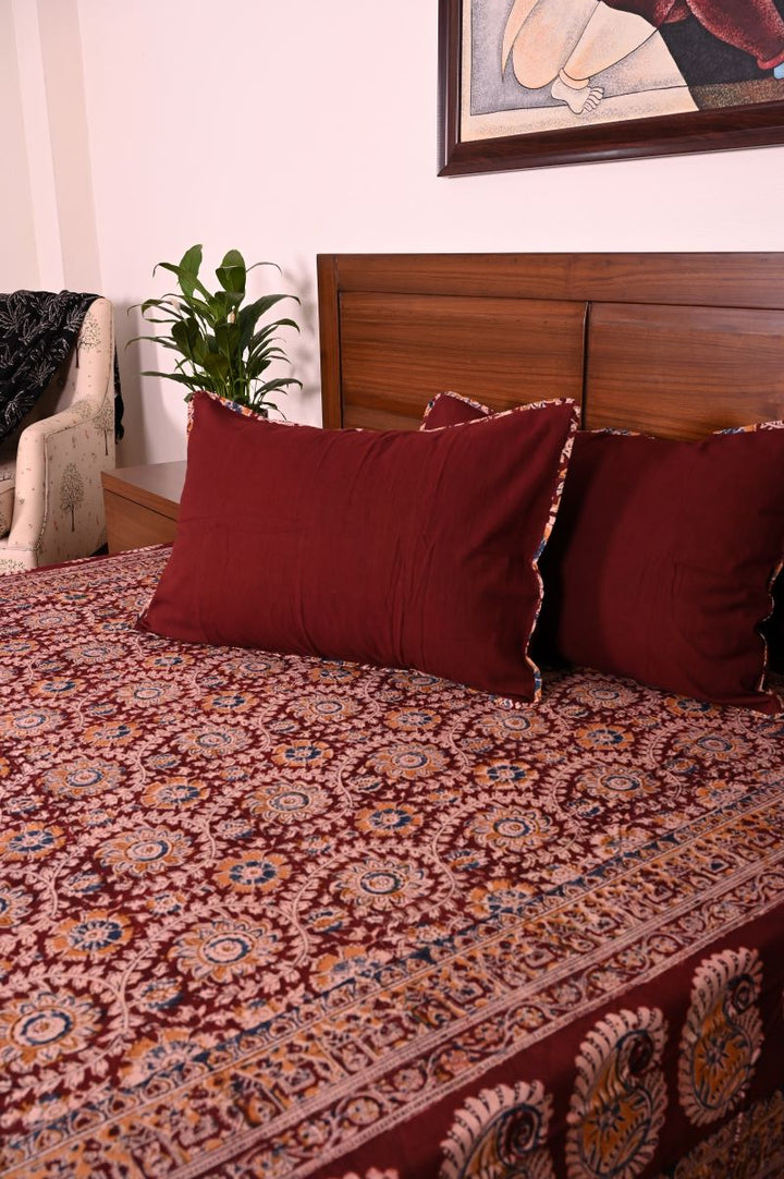 Kalamkari-Bedsheet-set-cotton-bed-linen