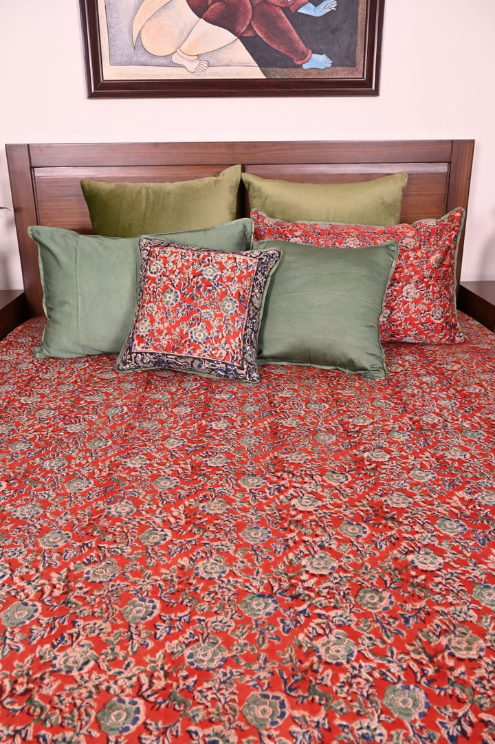 Kalamkari-bedsheet-Indian-bedspreads