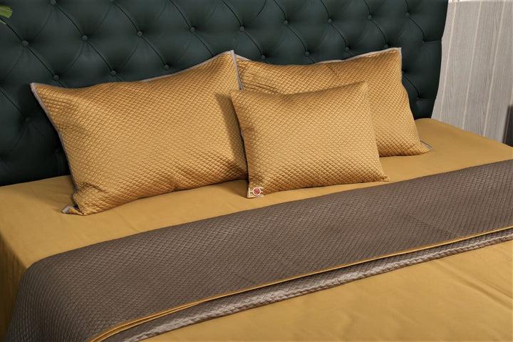 mustard-brown-quilted-cotton-bedspread-king-size