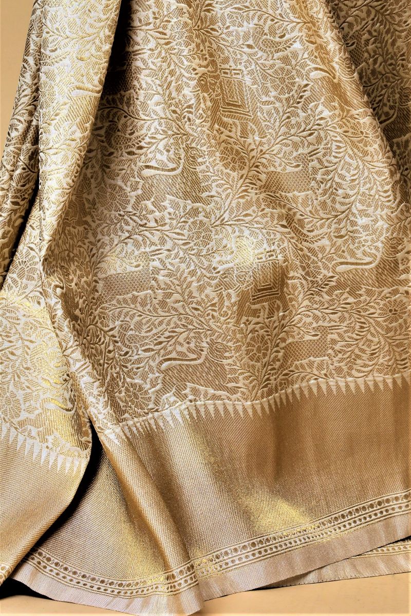 Suwalkuchi Buy White Gold Sualkuchi Assam Silk Saree - House Of Elegance – House ...