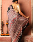 Ajrakh Bandhej Modal Silk Saree