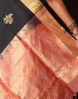 Black Kanjivaram Mulberry Silk Saree