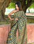 Ajrakh Modal Silk Saree