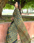 Ajrakh Modal Silk Saree