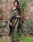 Ajrakh Modal Silk Saree