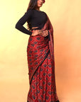 Modal Silk Ajrakh Saree