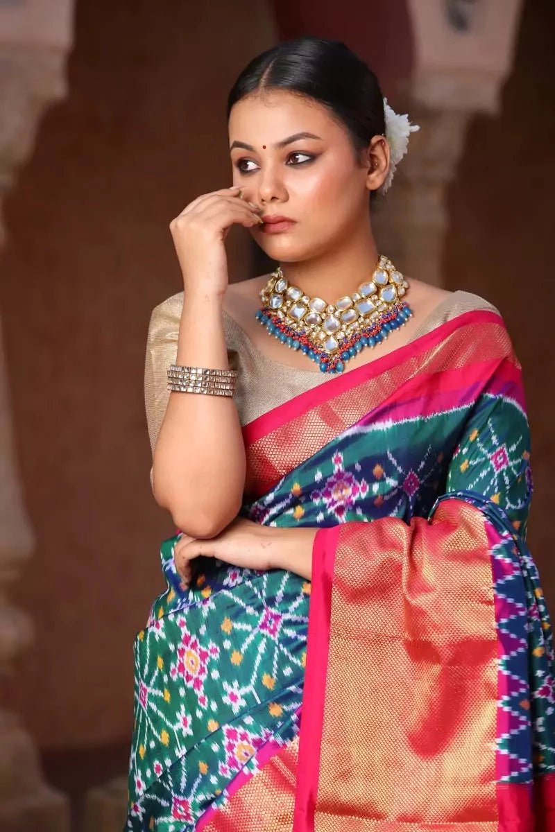 Pochampally Ikat Silk Saree