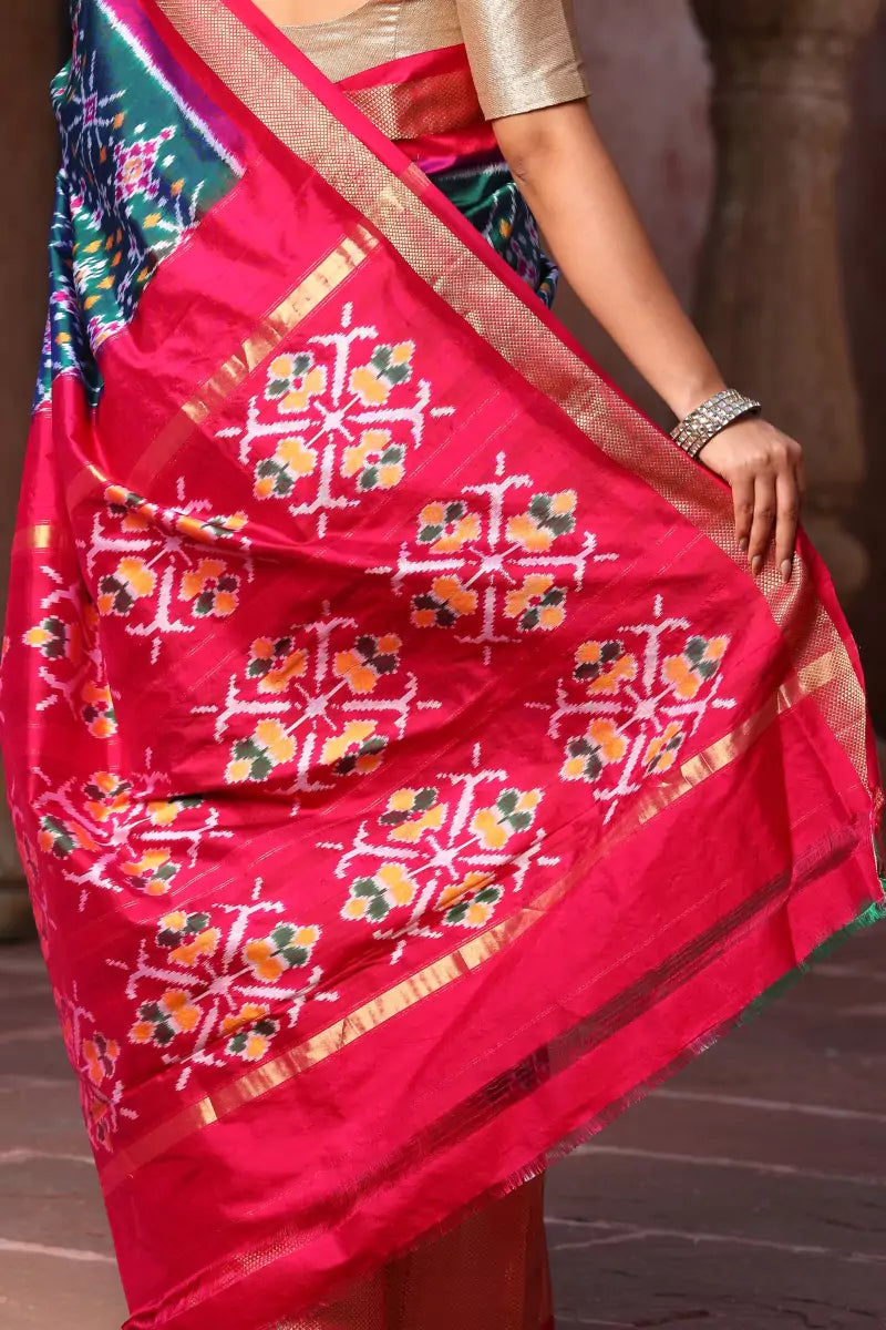 Pochampally Cotton Ikat saree – Kalanjali Ethnics
