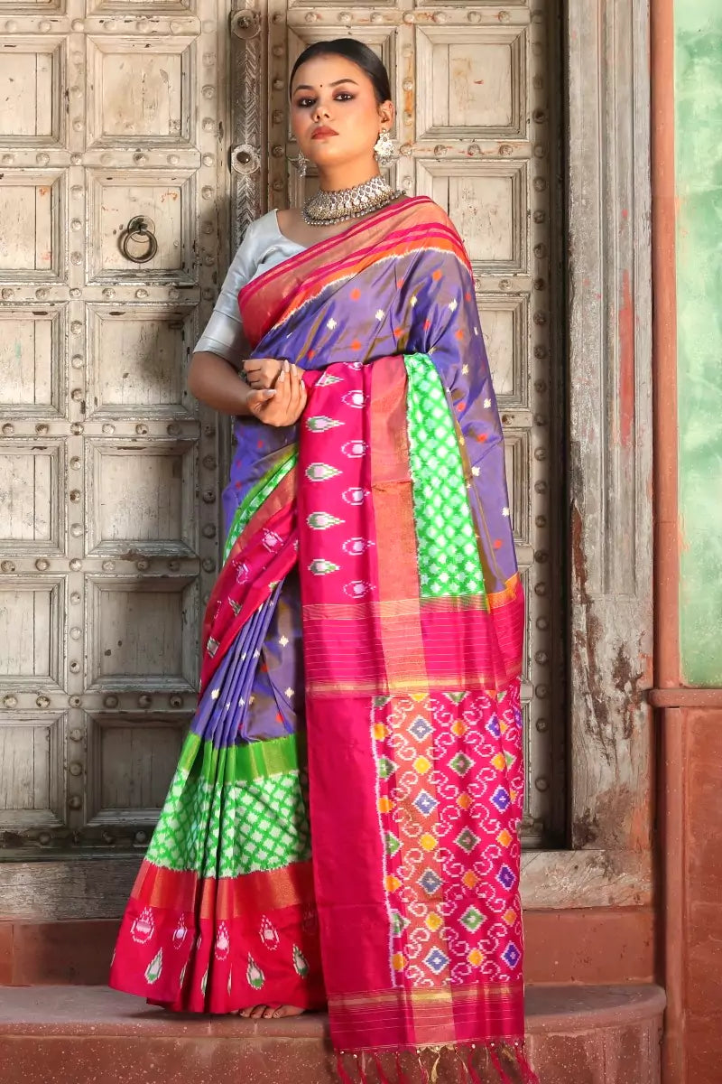 Pochampally Ikat Silk Saree