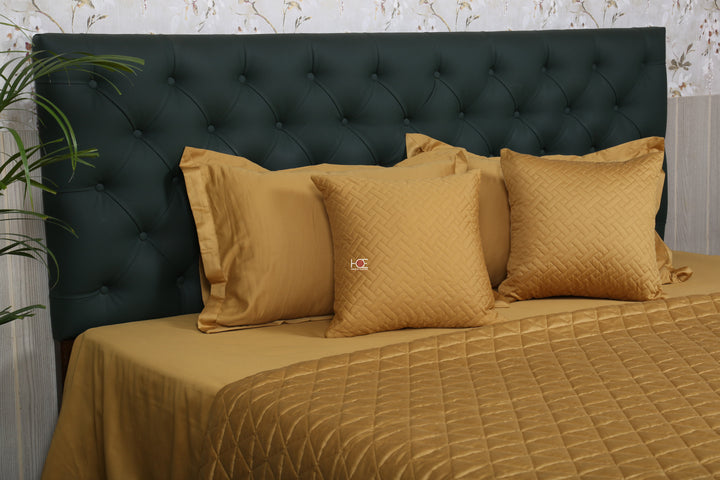 mustard-400-Thread-Count-Bed-Linen-Plain-Bedsheet-Set