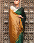 Green Black Kanchivaram Silk Saree