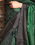 Green Black Kanjivaram Silk Saree