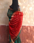 Zari Border Maheshwari Cotton Silk Saree