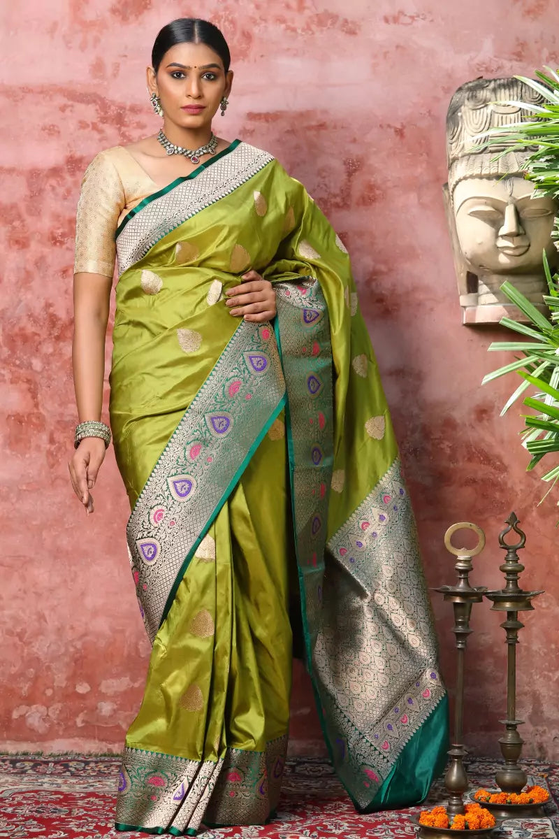 Green Banarasi Saree